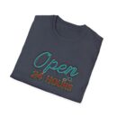 Open 24 Hours Unisex Softstyle T-Shirt - Casual Statement Tee
