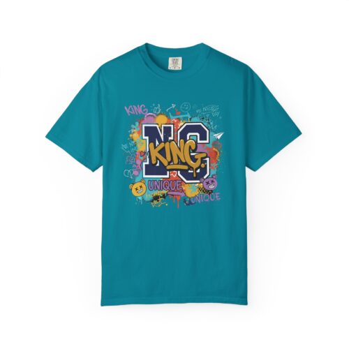 Unisex Garment-Dyed T-Shirt - Colorful 'King' Graphic Tee for Trendsetters