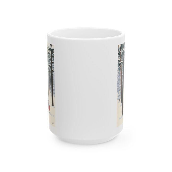 White and frosty Ceramic Mug, (11oz, 15oz) - Image 5