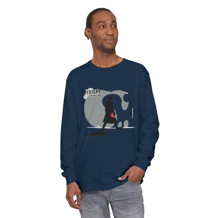 Mystery in motion Unisex Garment-dyed Long Sleeve T-Shirt - Image 15