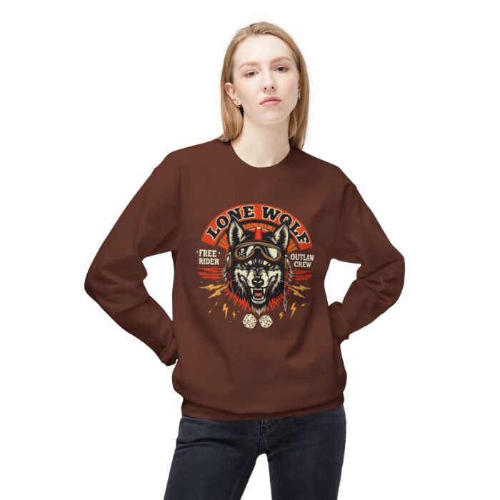 Lone Wolf Unisex Midweight Softstyle Fleece Crewneck Sweatshirt - Image 3