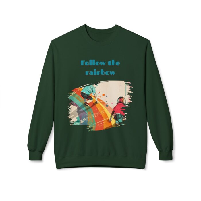 Follow the rainbow Unisex Midweight Softstyle Fleece Crewneck Sweatshirt - Image 21