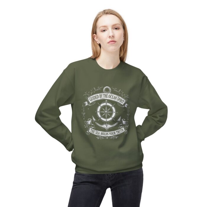 GUIDED BY THE OCEAN SPIRIT Unisex Midweight Softstyle Fleece Crewneck Sweatshirt - Image 11