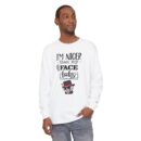 I am nicer than my face looks Unisex Garment-dyed Long Sleeve T-Shirt