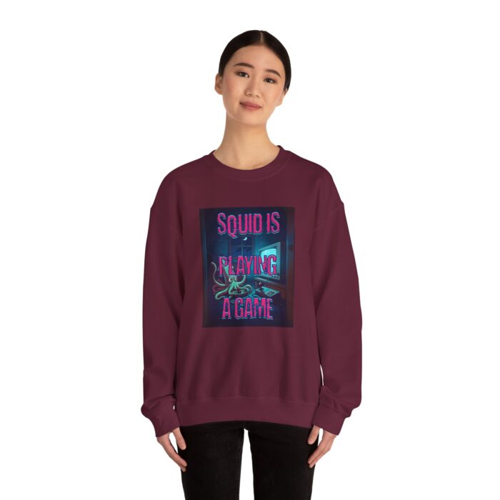 Squid is playing a game Unisex Heavy Blend™ Crewneck Sweatshirt - Image 8