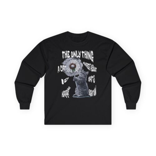 A cat worries about Unisex Ultra Cotton Long Sleeve Tee