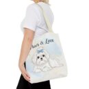 Paws & Love Dog Tote Bag - Cute Pet Lover's Carryall