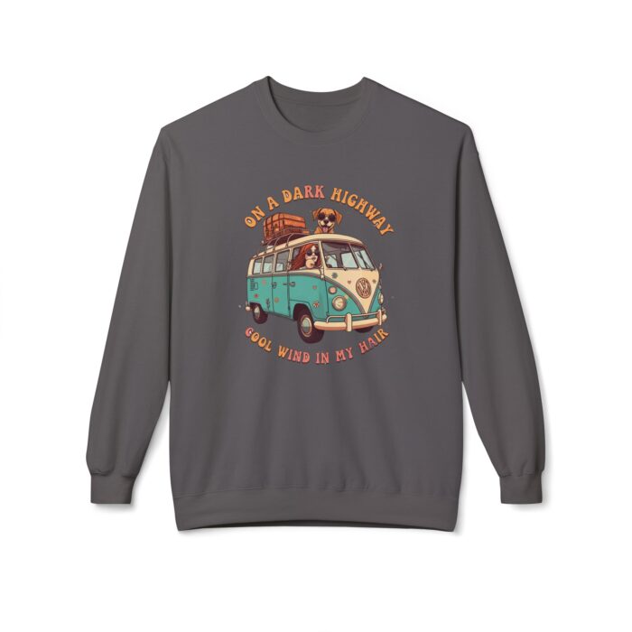 On a dark highway Unisex Midweight Softstyle Fleece Crewneck Sweatshirt - Image 13