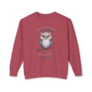 Quirky Owl's Message Unisex Lightweight Crewneck Sweatshirt