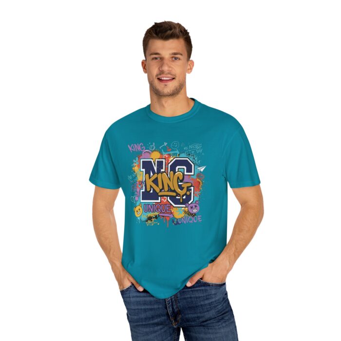 Unisex Garment-Dyed T-Shirt - Colorful 'King' Graphic Tee for Trendsetters - Image 4