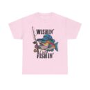 Whishing I was fishing Unisex Heavy Cotton Tee