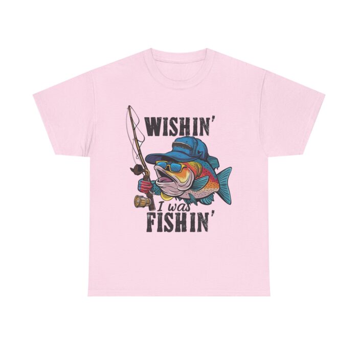Whishing I was fishing Unisex Heavy Cotton Tee - Image 13