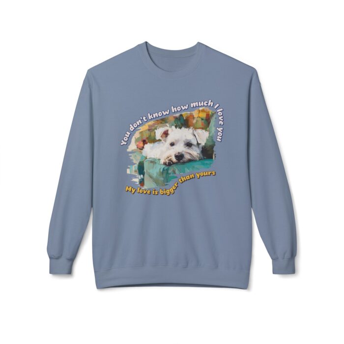 My love is bigger than yours Unisex Midweight Softstyle Fleece Crewneck Sweatshirt - Image 29