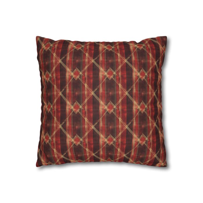 Sparkly red hues Faux Suede Square Pillowcase - Image 3