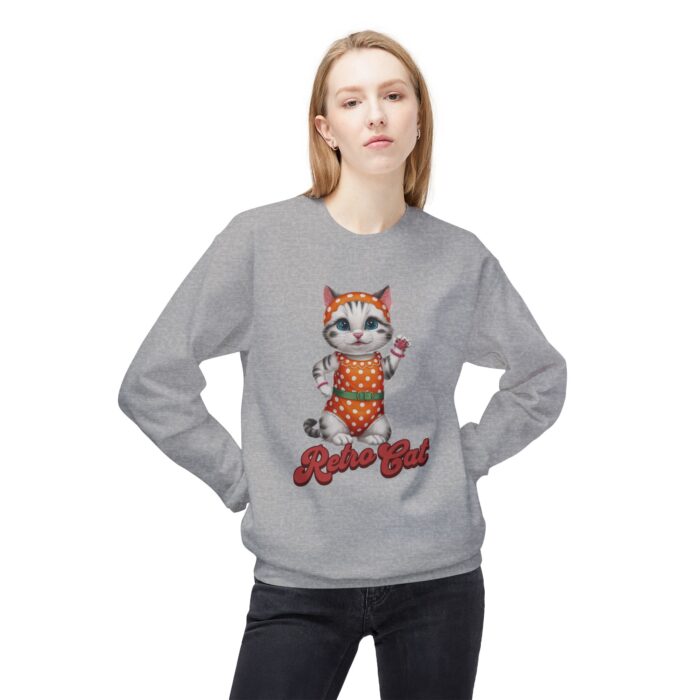 Retro Cat Unisex Midweight Softstyle Fleece Crewneck Sweatshirt - Image 19