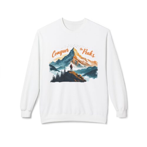 Conquer the peaks Unisex Midweight Softstyle Fleece Crewneck Sweatshirt