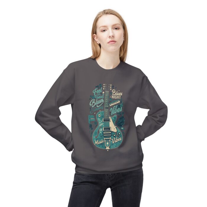 Blues night Unisex Midweight Softstyle Fleece Crewneck Sweatshirt - Image 15