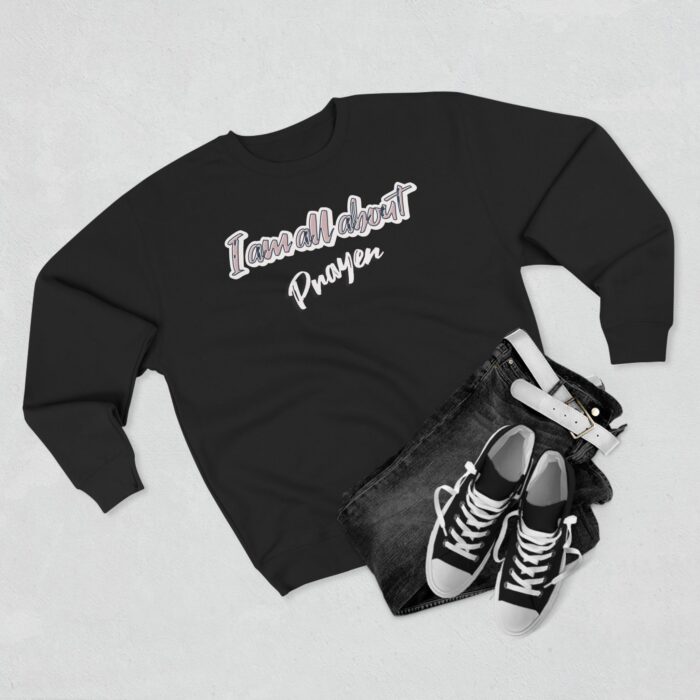 I'm all about prayer Unisex Crewneck Sweatshirt - Image 11