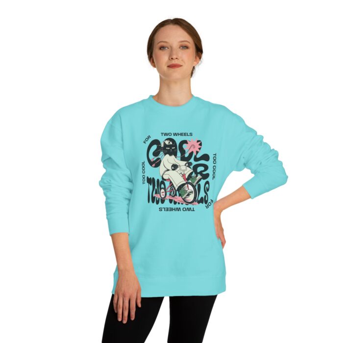 Too cool for two wheels Unisex Crew Neck Sweatshirt - Image 8