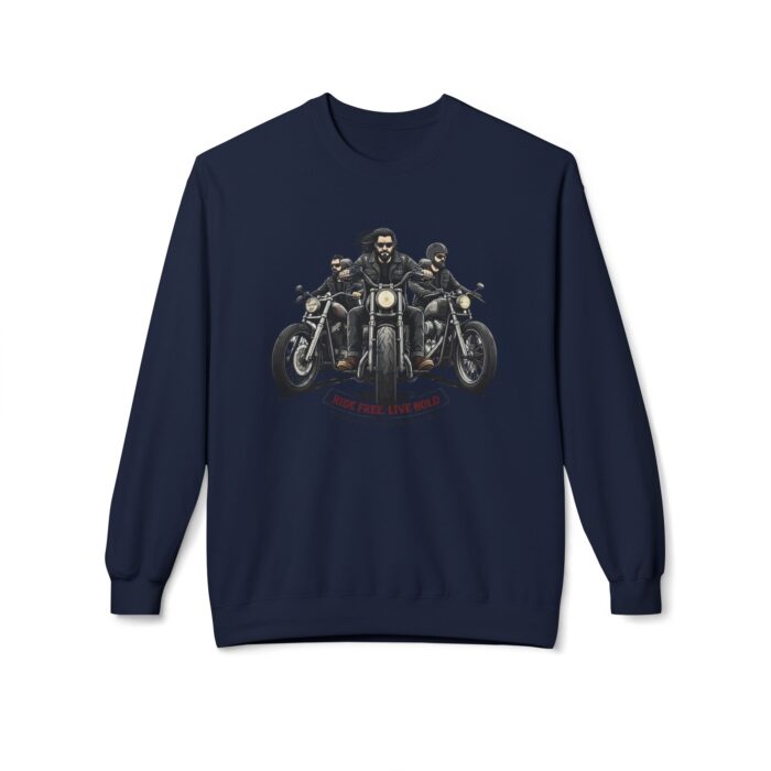 Ride free live bold Unisex Midweight Softstyle Fleece Crewneck Sweatshirt - Image 13