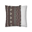 Nordic Knit Pattern Faux Suede Square Pillowcase