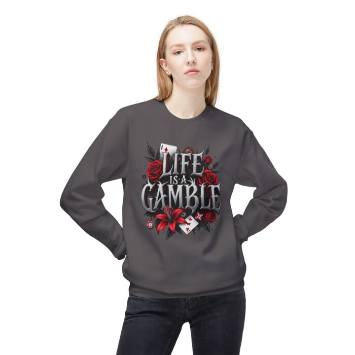 Life is a gamble Unisex Midweight Softstyle Fleece Crewneck Sweatshirt - Image 27