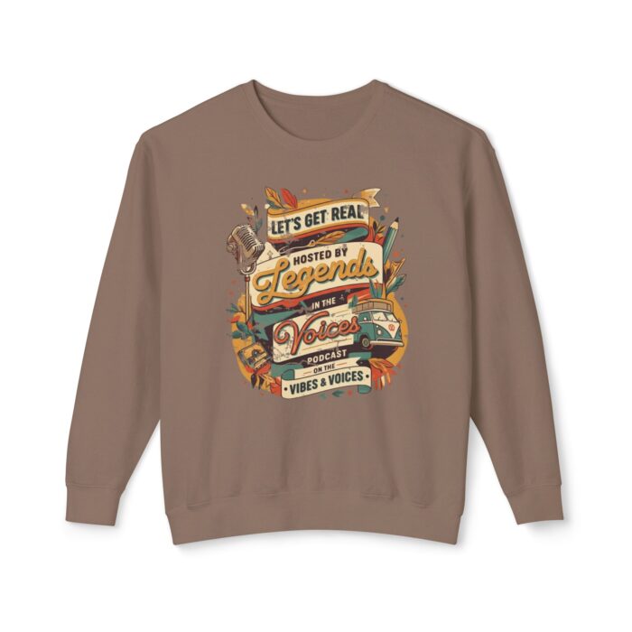 Let's get real Unisex Lightweight Crewneck Sweatshirt - Image 5