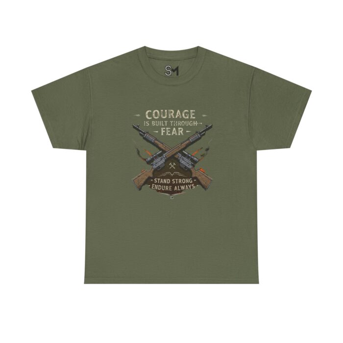 Courage is built through fear Unisex Heavy Cotton Tee - Image 9