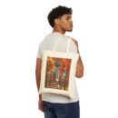 Autumn Gathering at Bear's Door Cotton Canvas Tote Bag