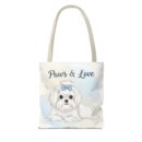 Paws & Love Dog Tote Bag - Cute Pet Lover's Carryall