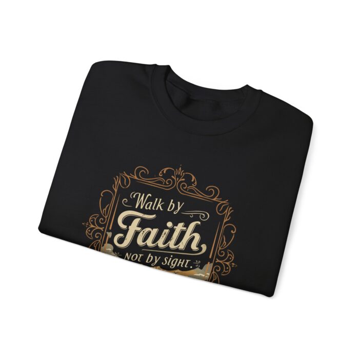 Walk by Faith Unisex Heavy Blend™ Crewneck Sweatshirt - Image 3
