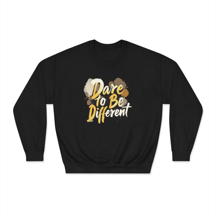 "meta_description": "Discover the eco sweatshirt of 2025: Dare to Be Different Crewneck. Sustainable style for a greener planet.",