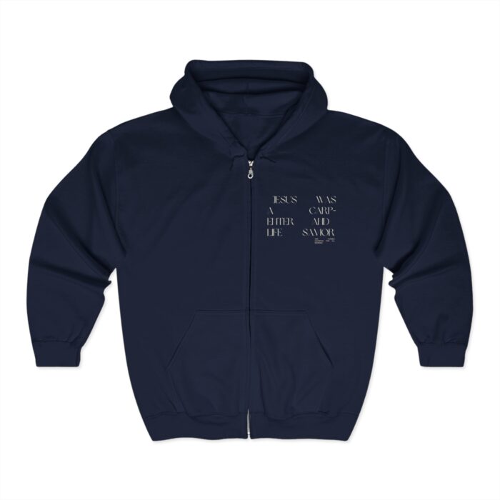 Jesus was a carpenter Unisex Heavy Blend™ Full Zip Hooded Sweatshirt - Image 5