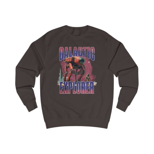"meta_description": "Explore the comfort of the Galactic Explorer Unisex Sweatshirt, your ideal cotton blend apparel.",