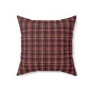 Red hues plaid Spun Polyester Square Pillow