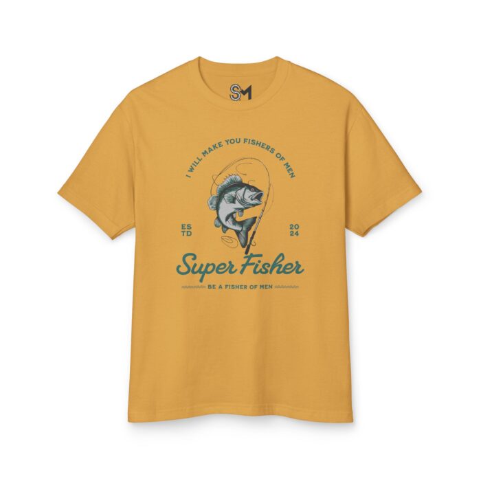 Be a fisher of man Unisex Garment-Dyed Heavyweight Cotton Tee - Image 5