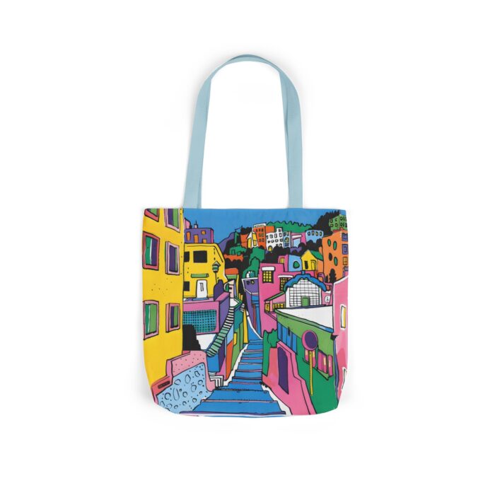 The hillside village in Korea Canvas Tote Bag, 5-Color Straps - Image 30