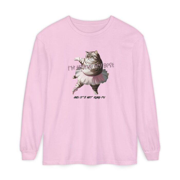 It's not kung fu Unisex Garment-dyed Long Sleeve T-Shirt - Image 25