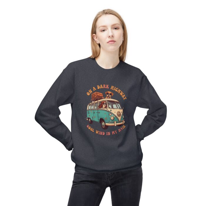 On a dark highway Unisex Midweight Softstyle Fleece Crewneck Sweatshirt - Image 11