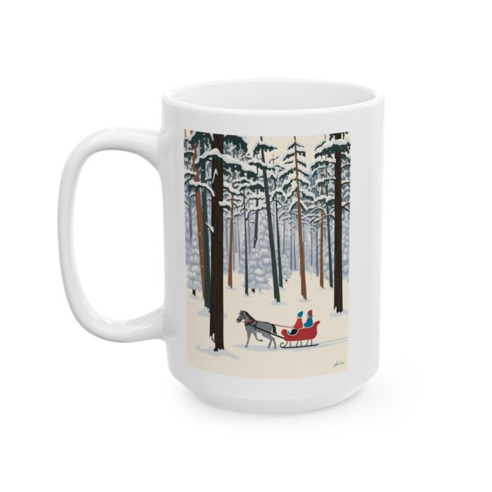 White and frosty Ceramic Mug, (11oz, 15oz) - Image 7