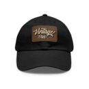 Vintage style Hat with Leather Patch (Rectangle)