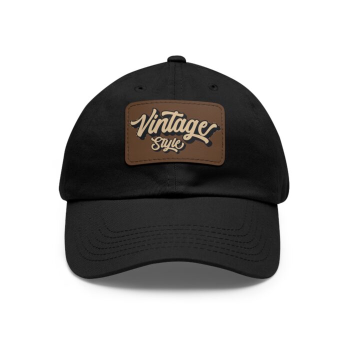 Vintage style Hat with Leather Patch (Rectangle) - Image 9