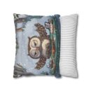 Winter Woodland Feast Spun Polyester Square Pillowcase