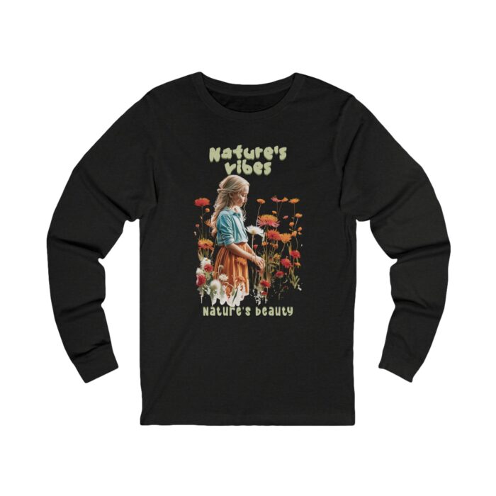 Nature's Vibes Unisex Jersey Long Sleeve Tee - Image 5