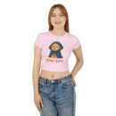 Happy Dog Graphic Baby Tee for Women - Happy Dog Design