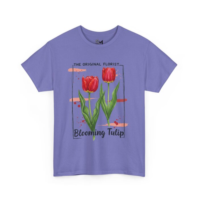 Blooming Tulip Unisex Heavy Cotton Tee - Image 35