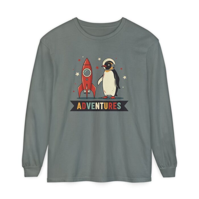 Adventures Unisex Garment-dyed Long Sleeve T-Shirt - Image 5