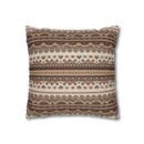 Warm Nordic Knit  Faux Suede Square Pillowcase