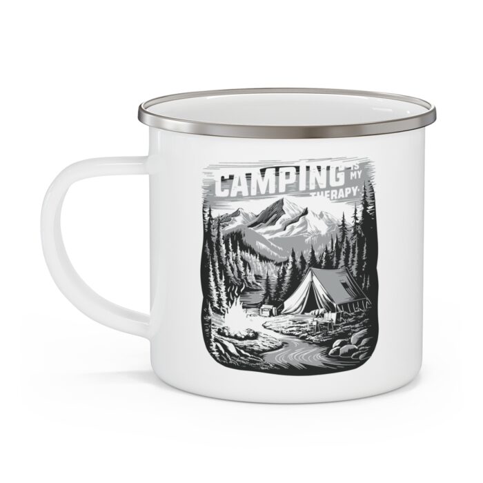 Camping is my therapy Enamel Camping Mug