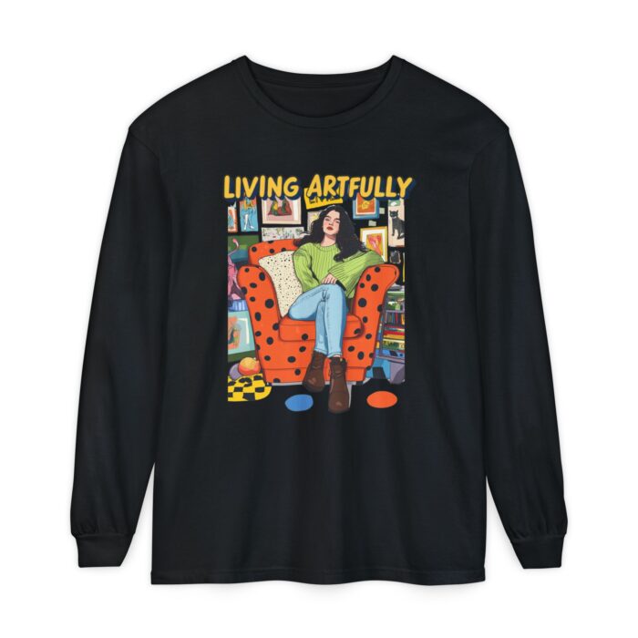 Living Artfully Unisex Garment-dyed Long Sleeve T-Shirt - Image 17